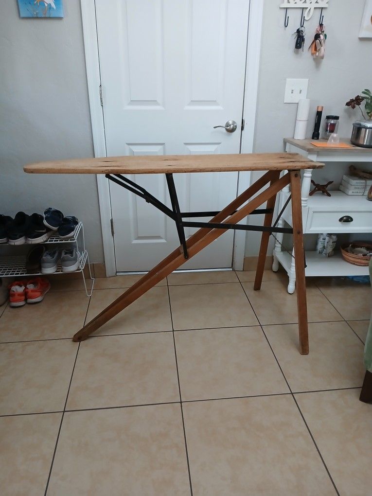 Cute Vintage Wood Ironing Board Folding
