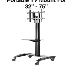 New Peerless-AV SmartMount Flat Panel Cart For 32" to 75" TVs/Displays in Black