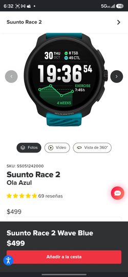 Suunto race 2 blue color