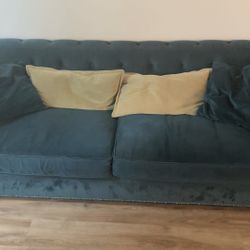 Plush Sofa And Ottoman