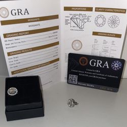 “2CT Moissanite Halo Earrings – D Color VVS1 – GRA Certified – Diamond Alternative”