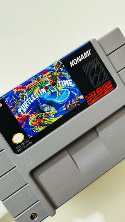 Teenage Mutant Ninja Turtles IV Turtles in Time SNES Game Cartridge