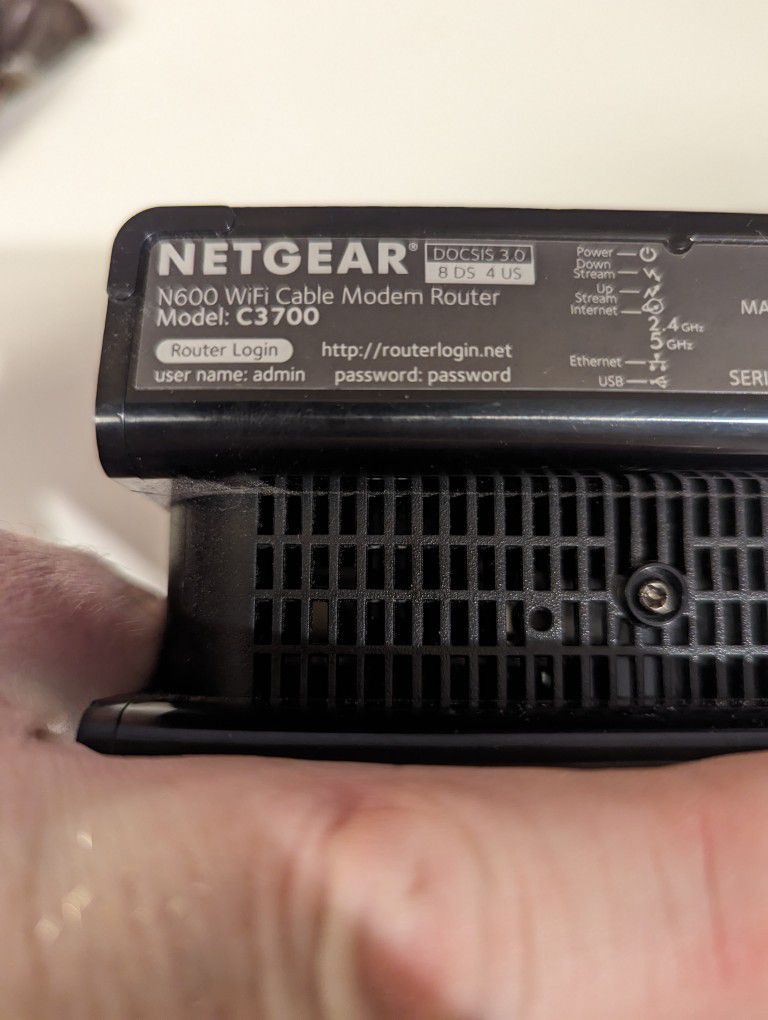 Netgear N600 Wifi Cable Modem/Router Combo