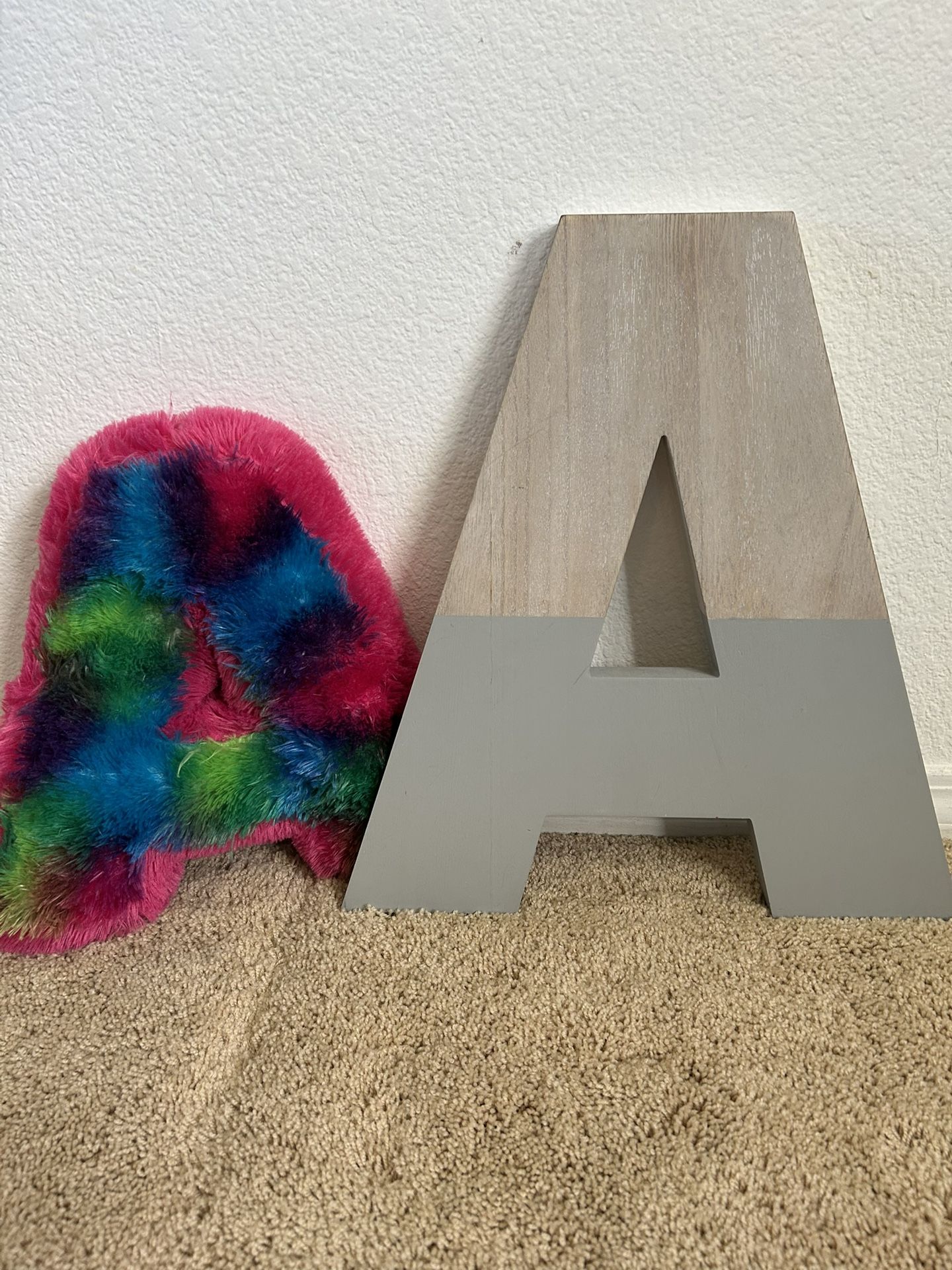 Letter “A” Wall Decor & Pillow