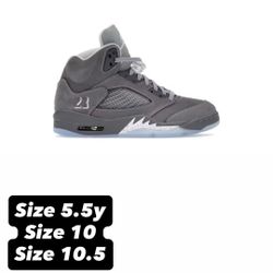 Wolf Grey Retro 5 - 10,10.5 And 5.5 - Cash Only‼️