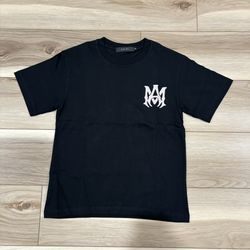 Amiri Black Tee With Back Design 