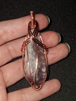 Amethyst point pendant