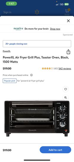 PowerXL Air Fryer Grill Plus, Black