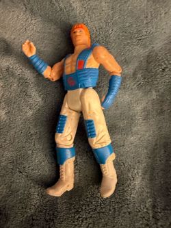 Vintage Male Action Figure Blue Armor