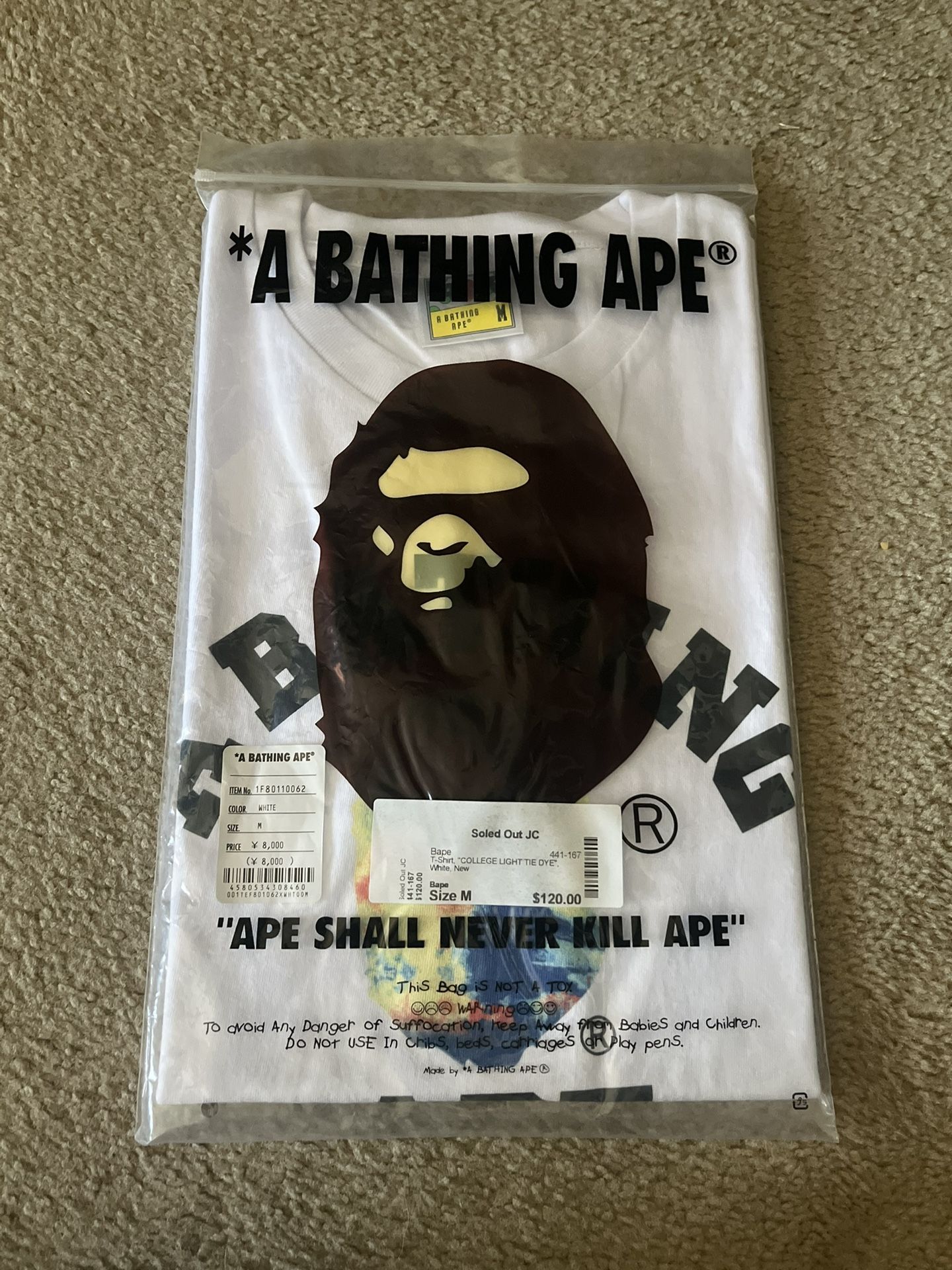 A Bathing Ape Tie Dye Shirt