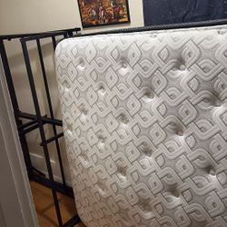 Full Pillow Top Mattress + Metal Bed Frame 