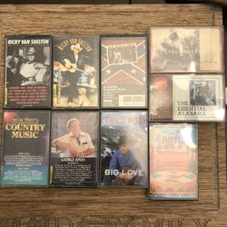 Vintage Country Music Cassette Tapes