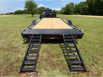 New 102”x24’ TopHat tandem axle drive over fenders car hauler flatbed trailer for sale