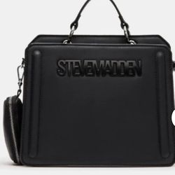 Steve Madden Bevelyn Convertible Crossbody Bag-BLACK