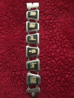 Brazalete peruano silver/gold and turquoise