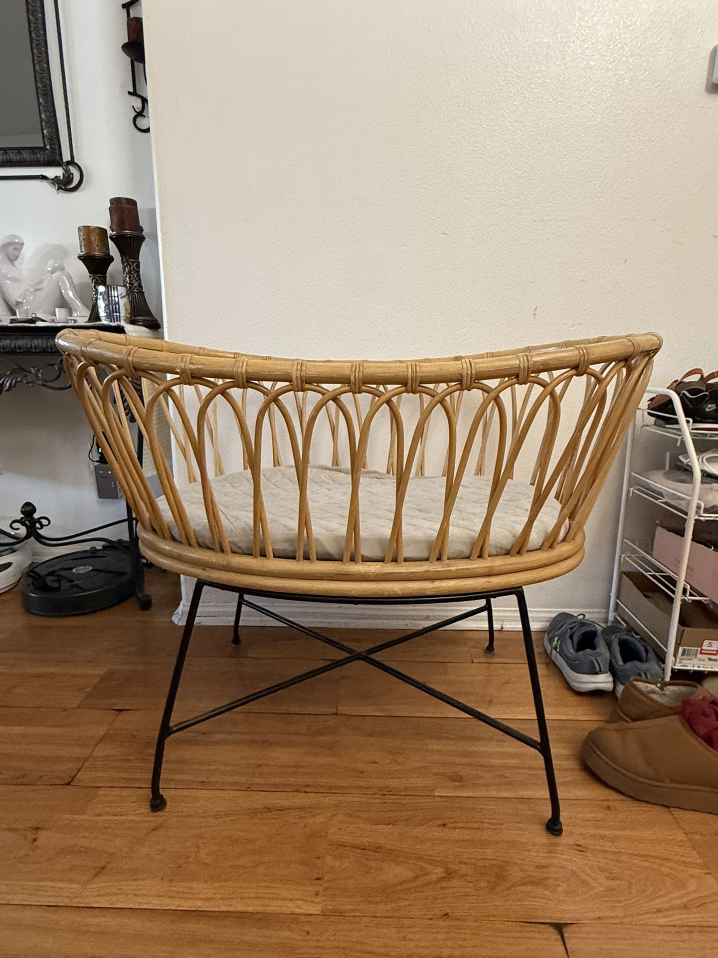 Crate & Barrel Rattan Bassinet