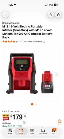 Milwaukee inflator