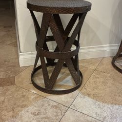 Hammered Metal Tables