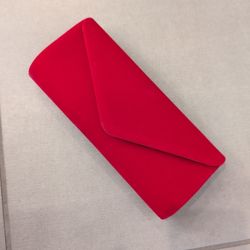 Small Red Velvet Clutch Purse