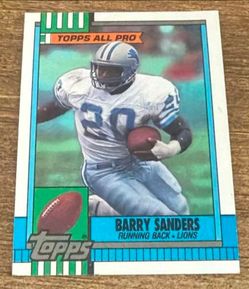 1990 Topps #352 Barry Sanders All-Pro Detroit Lions Card