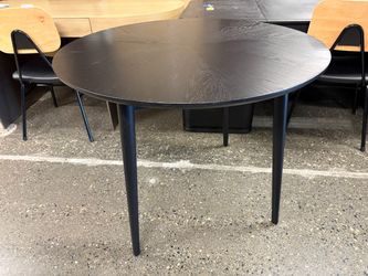 Black Round Modern Wood Bistro Table