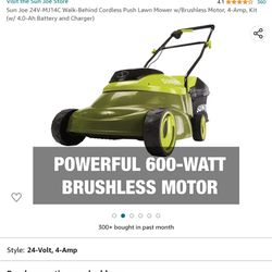 Sun Joe 24V-MJ14C Walk-Behind Cordless Push Lawn Mower