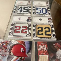 Jerseys And Helmet And Bat  - Baseball Cards   Mint 
