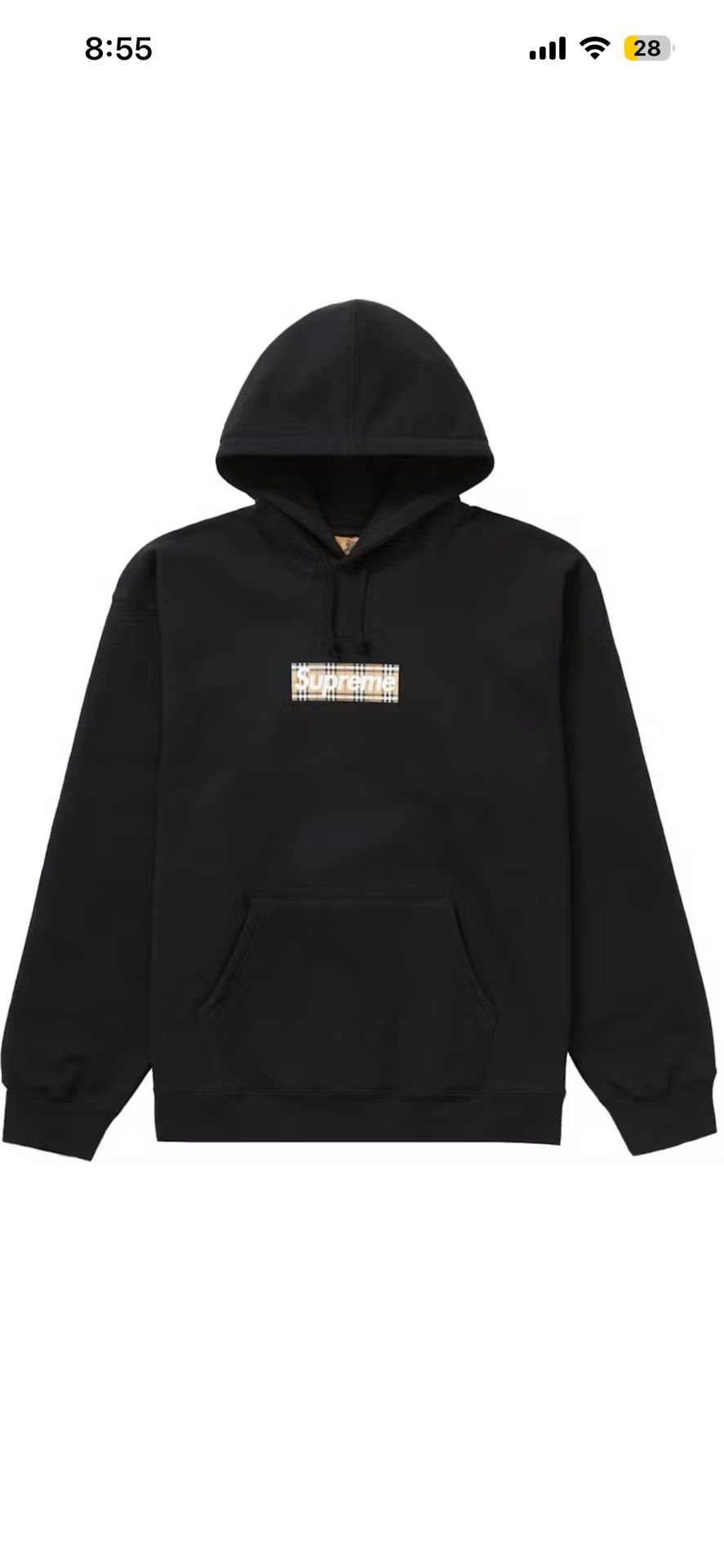 Supreme Burberry Box Logo Hoodie