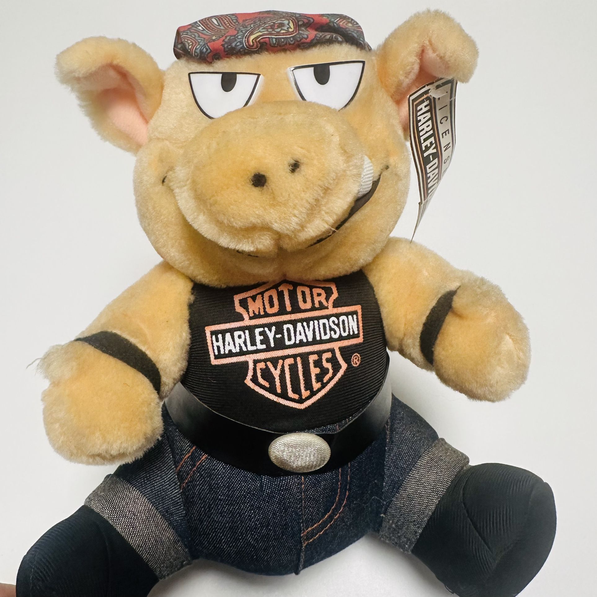 Vintage 1993 Harley Davidson pig plush NEW WITH TAGS