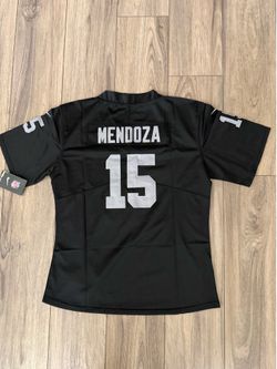 Women Las Vegas raiders Mendoza stitched black jersey, s to 2xl