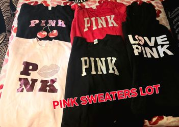 PINK SWEATERS LOT