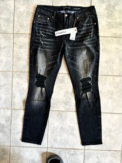 Black Faded Purple Jeans