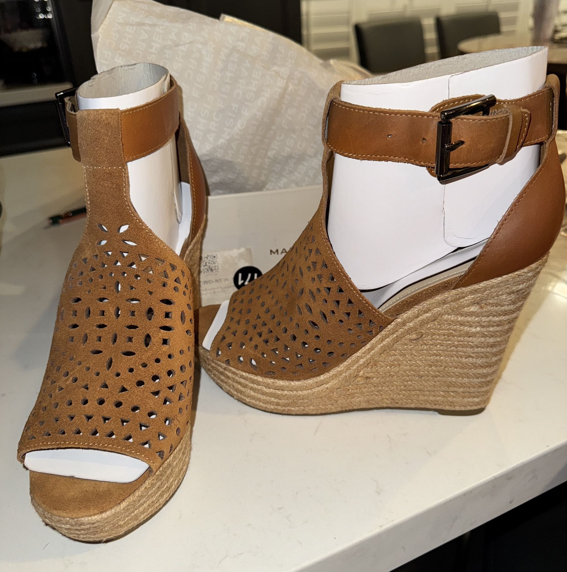 Marc Fisher Suede Wedge Hasina Size 7.5