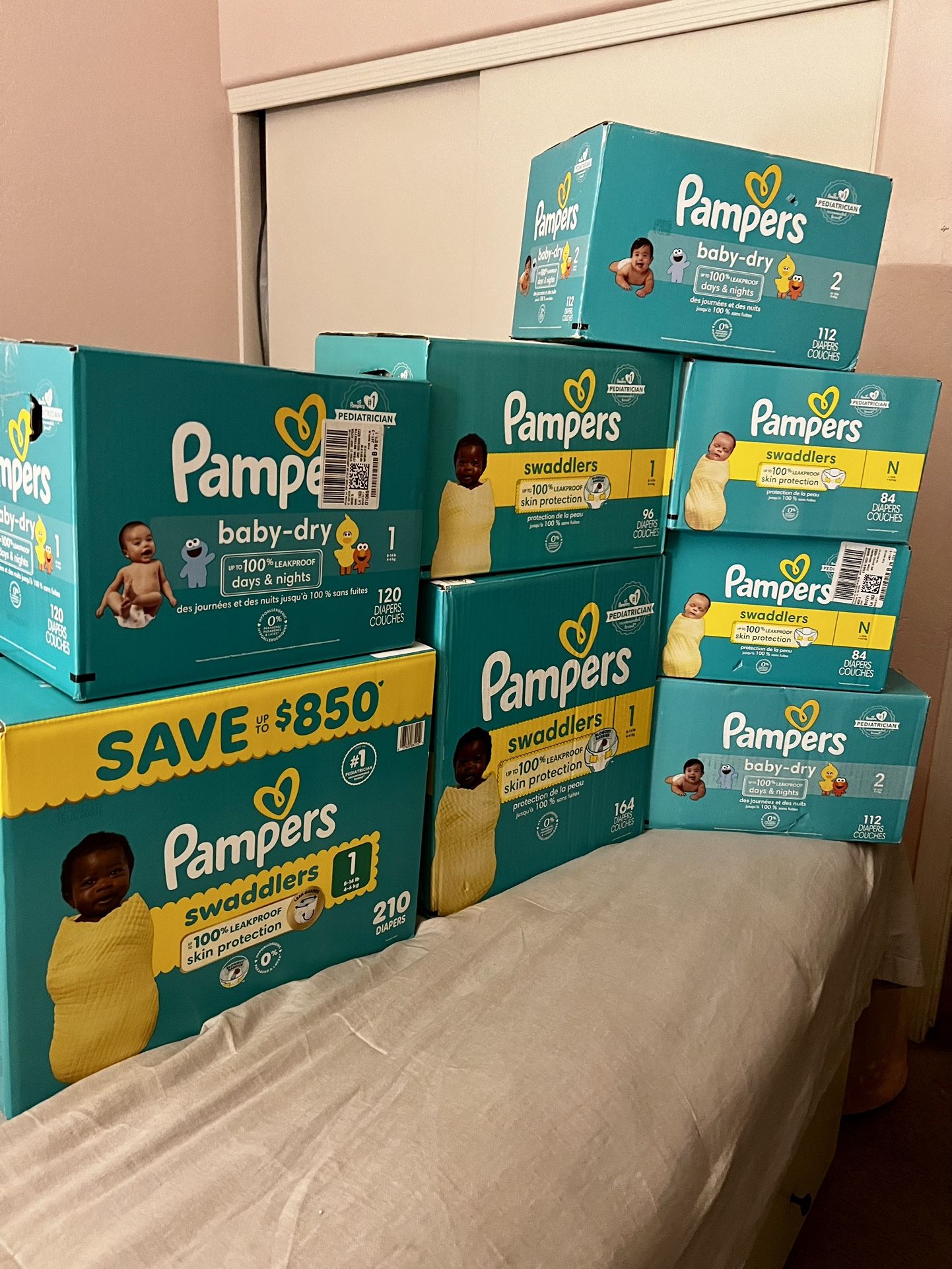 Baby Diapers Unopened!!