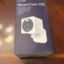 Wyze Cam OG, Wired Indoor/Outdoor 1080p HD Smart Home Security Camera with