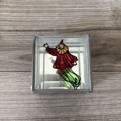 Vintage clown, trinket antique box