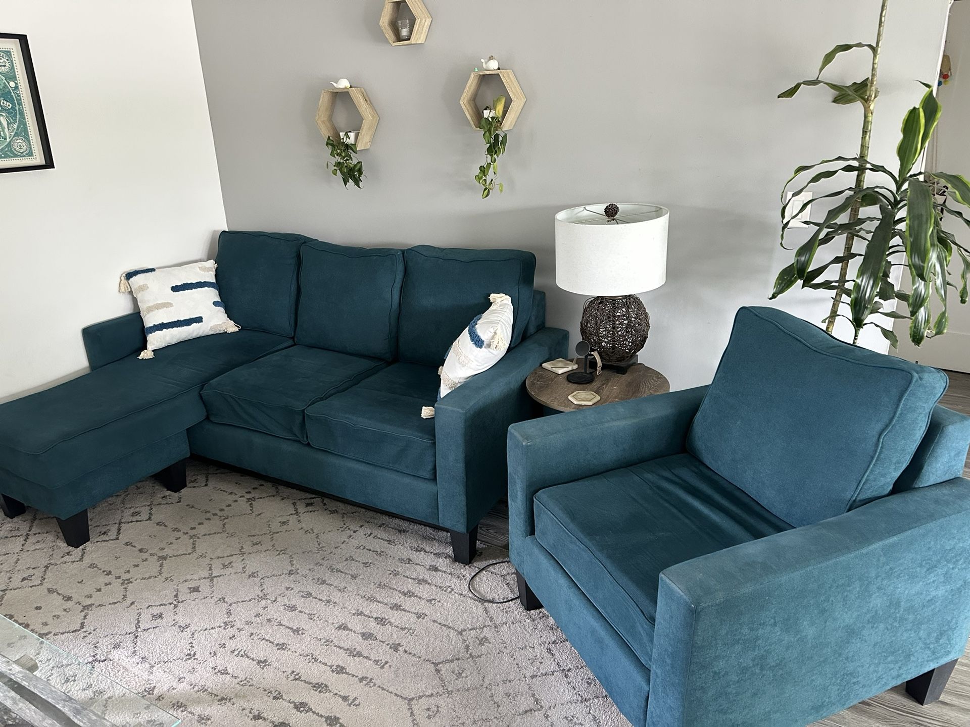 Couch and Armchair - New Cushions - Great Condition!