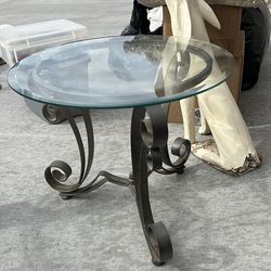 Glass end tables