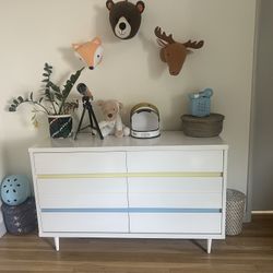 Mid Century White Lacquer Dresser Or Changing Table 