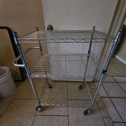 Metal Rolling Cart 3 Shelf 