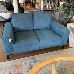 Teal Mod Loveseat
