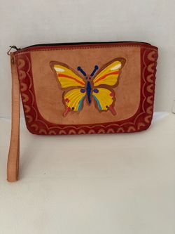 Durango Scorpion Tooled Painted Leather Souvenir Purse Wristlet Clutch