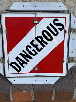 Vintage Flip Panel Gas Safety Sign