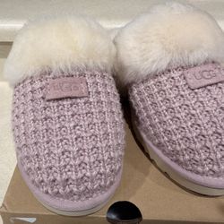 Ugg Pink Cozy Slippers, Size 8w