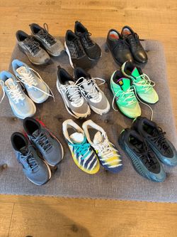 Mixed Lot of 9 Used Sneakers and Shoes