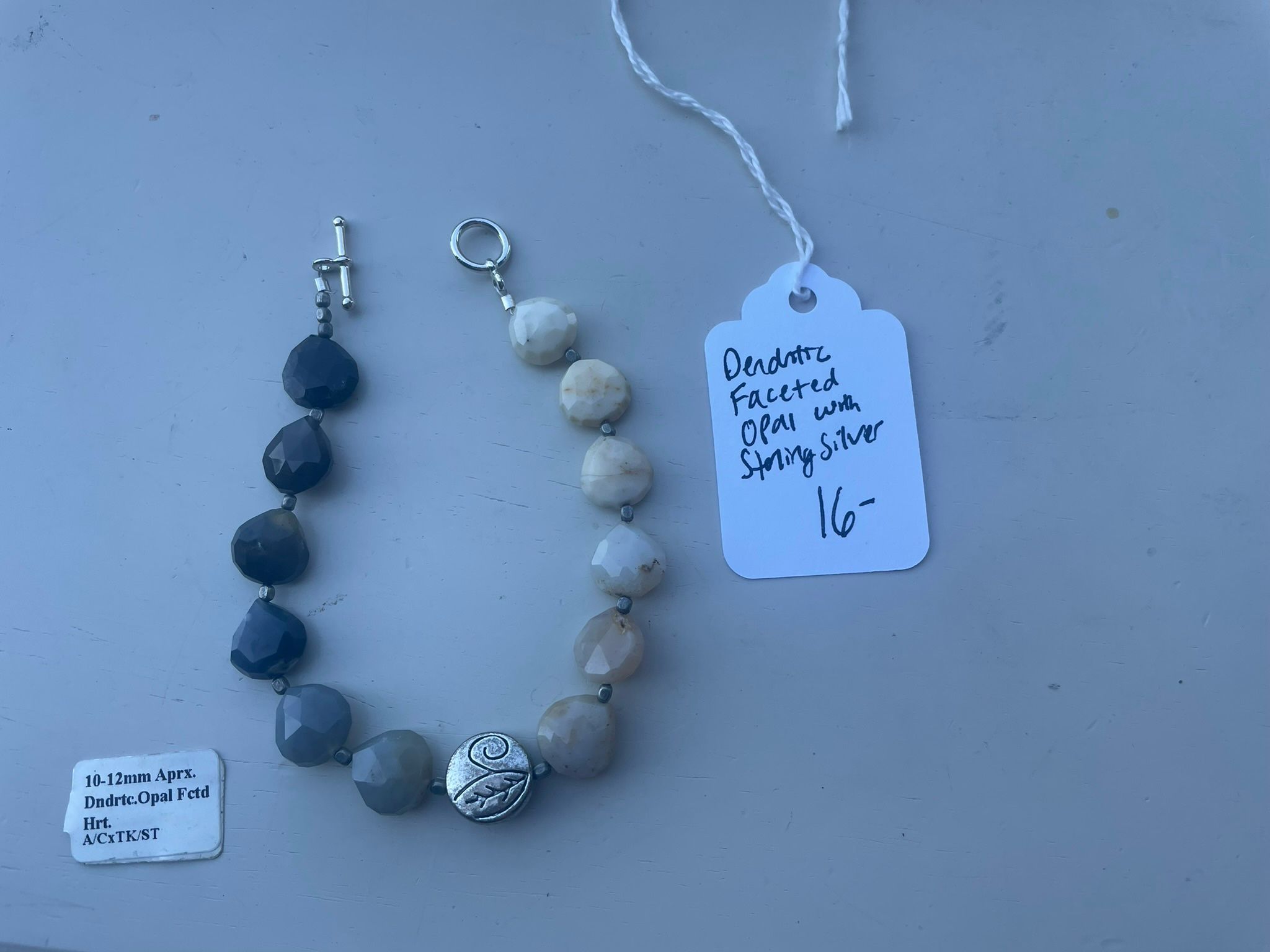Opal and Sterling Silver Handmade Bracelet