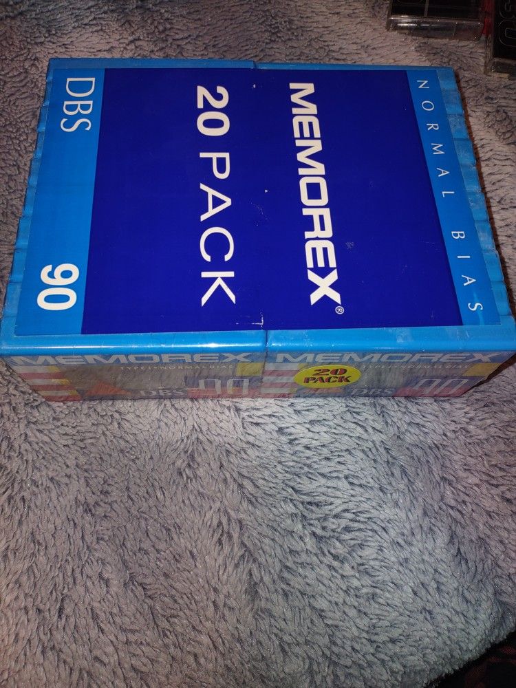 Brand New Memorex 20 Pack 90 Min. Cassette Tapes