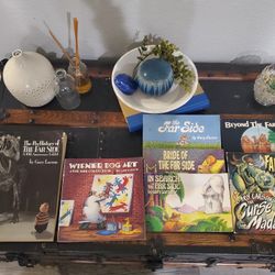 Far Side Cartoon Paperback Book Bundle by Gary Larson includes seven vintage paperback books