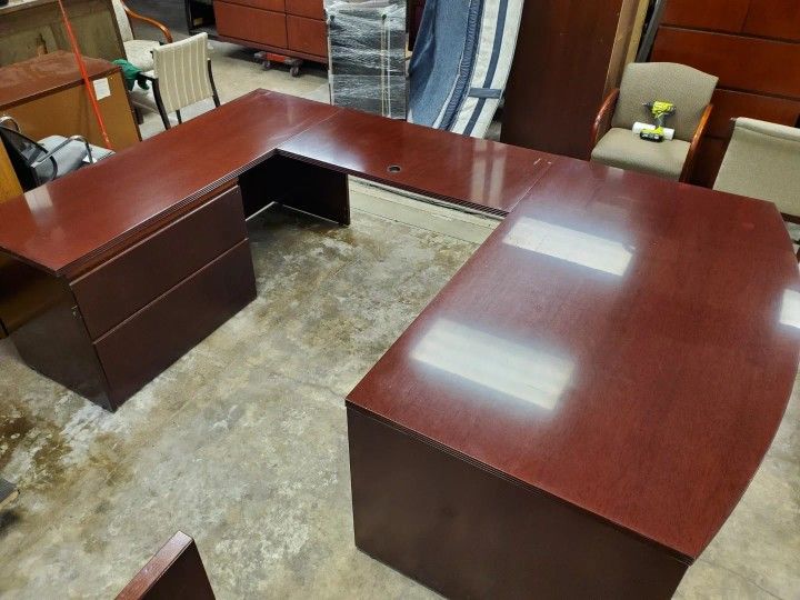 PAOLI REFINISHED 36 X 72 Desk W/ 48 RIGHT Hand Return 20 X, 53 OFF