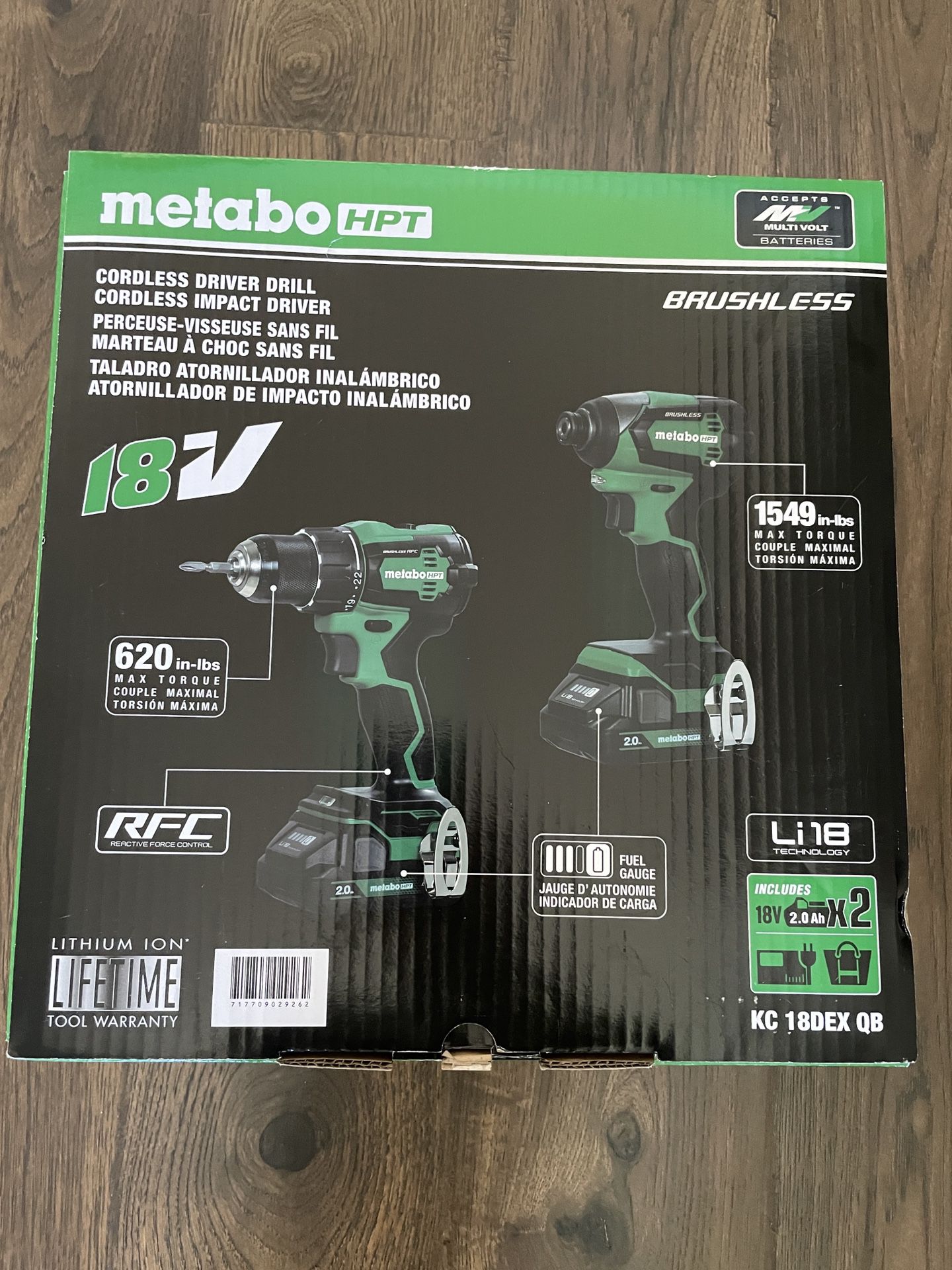 Metabo HPT Hitachi 18v Drill And Impact Driver 2x Battery Combo With Bag